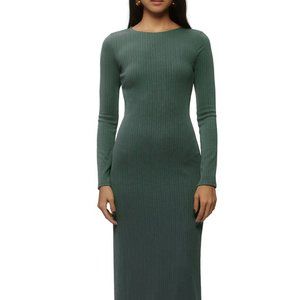 (nwt) Reformation Benedict (Polyester) Dress in Juniper